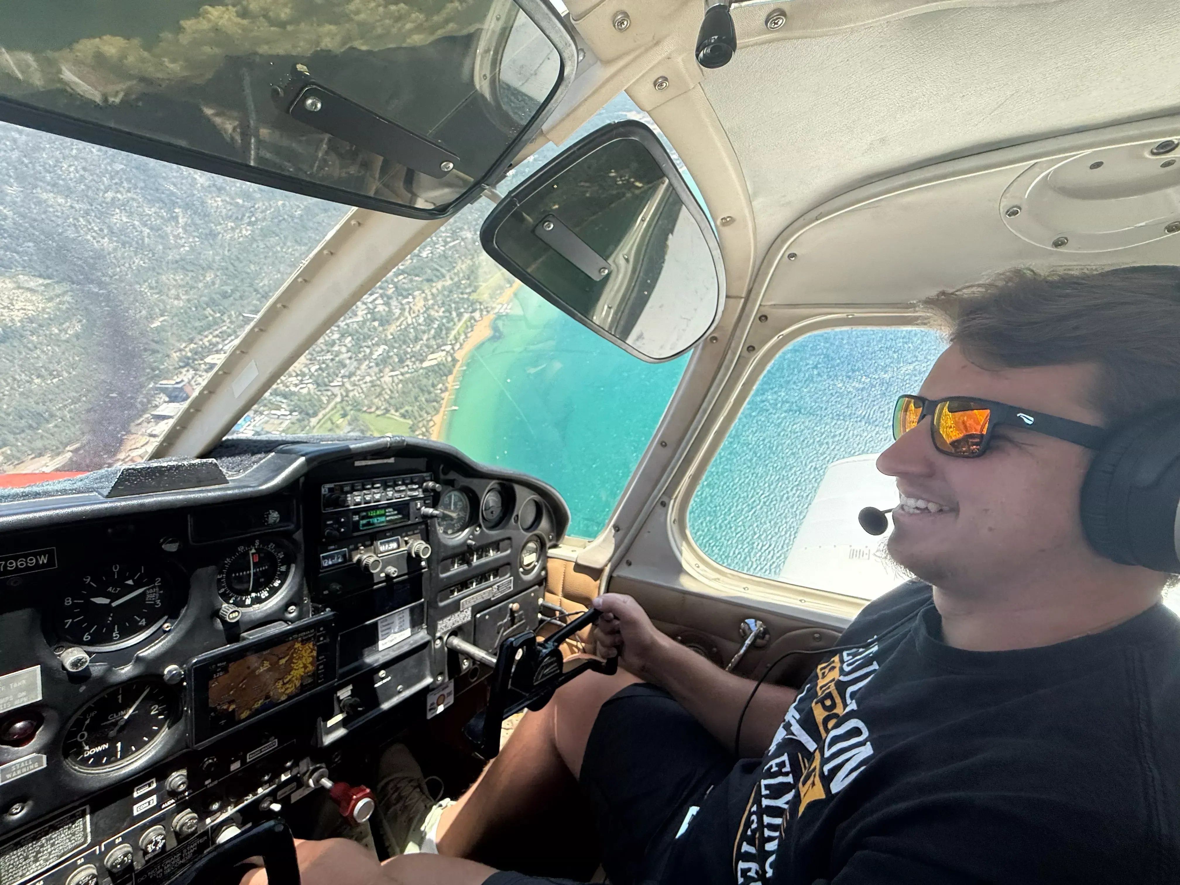 Student and instructor beside a Cessna on the ramp at NV Flight