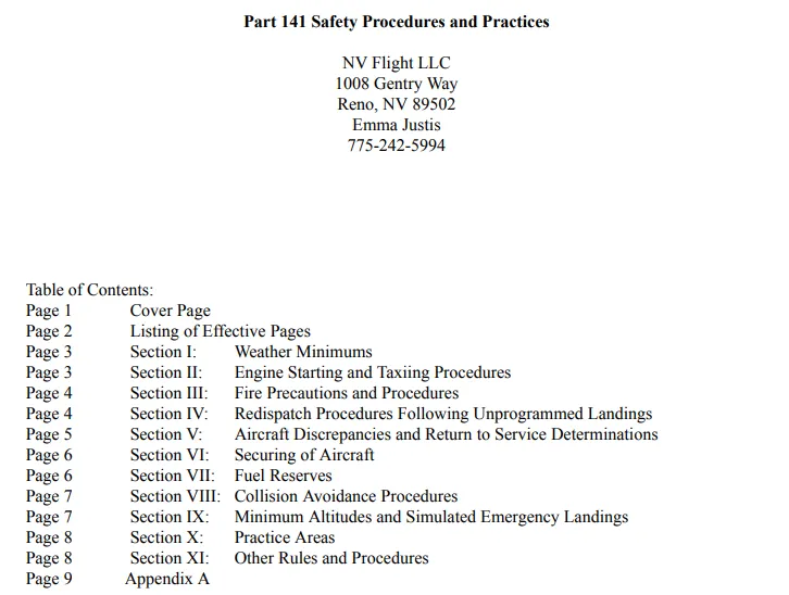 Safety Procedures and Practices